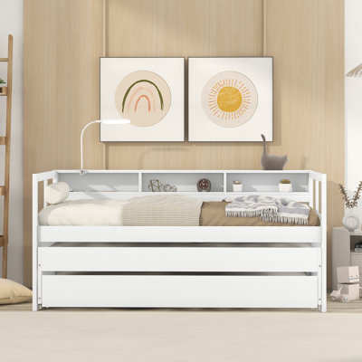 Shamavi Extra-long Twin Solid Wood Daybed with Trundle by Wildon Home