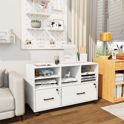 Ashira 2-Drawer Mobile Lateral Filing Cabinet by Hokku Designs
