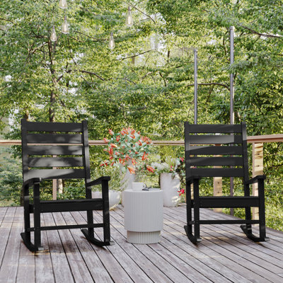 Locindra Classic Commercial Grade Outdoor All-Weather Rocking Chairs