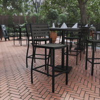 Aubreonna Commercial Grade Indoor/Outdoor All-Weather Patio Barstool with Footrest by Hokku Designs