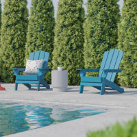 Ayleah Commercial All-Weather Adirondack Chairs with Cupholders by Rosecliff Heights