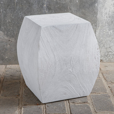 Coriander Joss & Main Grove Ivory Wooden Accent Stool by Joss & Main