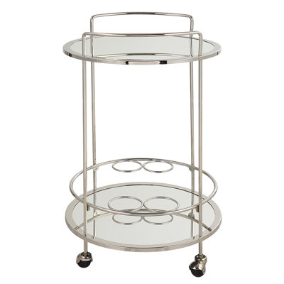 Orren Ellis Spritz Chrome Bar Cart by Orren Ellis