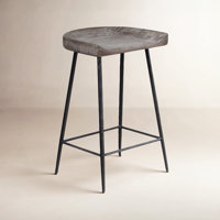 Caris Carved Wood Counter Stool by Birch Lane