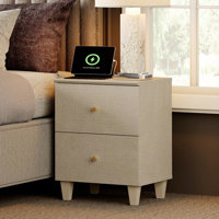 Cabriano 2 - Drawer Nightstand in White by Latitude Run
