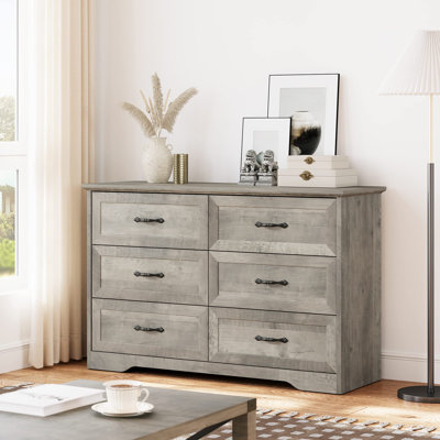 Ahlina 6 Drawer 47.2" W Double Dresser by Millwood Pines