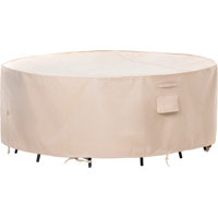 Premium Waterproof Outdoor Patio Round Table Cover: Latest Rip-Stop Fabric, 3-Year Warranty by F&J Outdoors