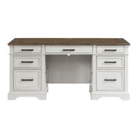 Isamu Solid Wood Desk with Built in Outlets by Ophelia & Co.