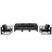 Aynath 88.9" Wide Outdoor Patio Sectional with Cushions by Hokku Designs
