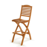 Ellie-Maye 30" Teak Patio Bar Stool by Loon Peak
