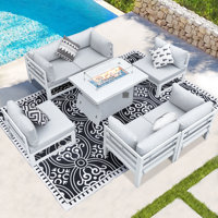 Rosati 7 Piece Complete Patio Set with Cushions