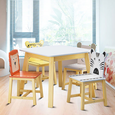 Aase Kids 5 Piece Play Table and Chair Set by Zoomie Kids