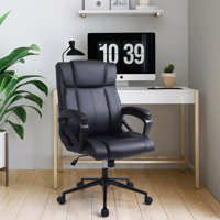 Kobinski Ergonomic Faux Leather Executive Chair Home Office Desk Chair With Headrest by Inbox Zero