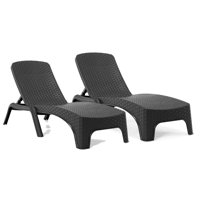 77.55" Long Reclining Single Chaise by Rainbow Outdoor