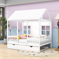 Luff Wood House Daybed with Trundle by Gracie Oaks