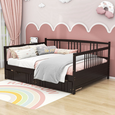 Pavillion Full Size 2 Drawers Wood Daybed