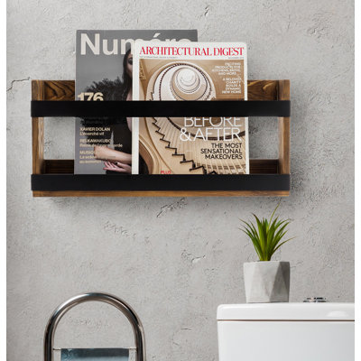 Elneta Doublewide Wall Mounted Magazine Rack by 17 Stories