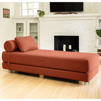 Amala Daybed Fold-Out Sleeper Chaise with Premium Memory Foam Queen-Size Mattress & Pillows-Premium Boucle by Hokku Designs