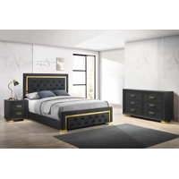 Kezion 3-2_Giovanna Upholstered Tufted Panel Bedroom Set by Mercer41