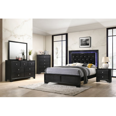 Rodna 3-2_Geri LED Upholstered Panel Bedroom Set by Red Barrel Studio