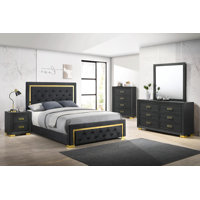 Kezion 5-1_Giovanna Upholstered Tufted Panel Bedroom Set by Mercer41