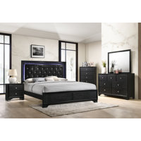 Rodna 5-1_LED Upholstered Panel Bedroom Set by Red Barrel Studio