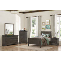 Brummett 4-1_Perl Sleigh Bedroom Set by Alcott Hill
