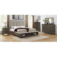 Guthmiller 5-2_Sheldon Upholstery Storage Footboard Bench Panel Bedroom Set by Wildon Home