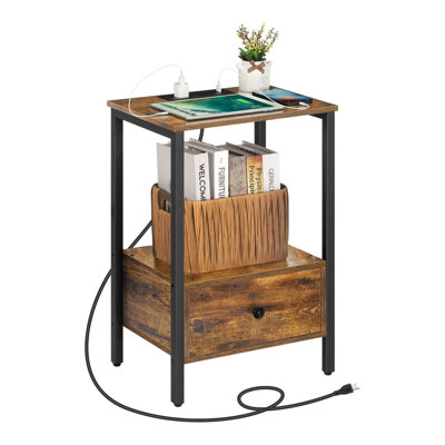 Neyba 1 - Drawer Iron Nightstand by Ebern Designs