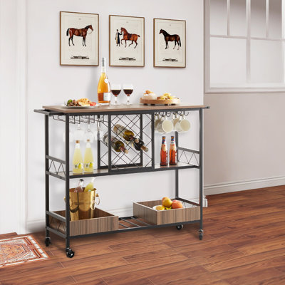 Agarva Bar Cart by 17 Stories