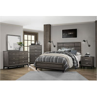 Rodelfo Nickel Wood Platform Bedroom Set 5&1 by Red Barrel Studio