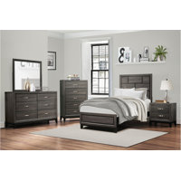 Rodelfo Nickel Wood Platform Bedroom Set 5&1 by Red Barrel Studio