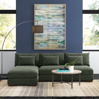 Aveion 103.5" Wide Reversible Stationary Sofa & Chaise by Wade Logan