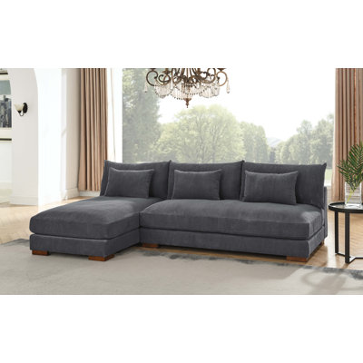 Aveion 103.5" Wide Reversible Stationary Sofa & Chaise by Wade Logan