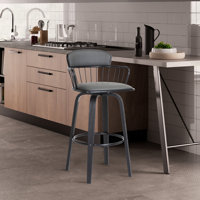 Lynzy Modern Swivel Counter Height Bar Stool by Latitude Run