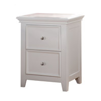 Arnette 2-Drawer Nightstand in White by Wildon Home