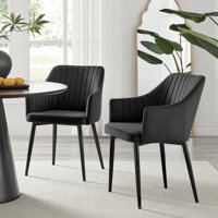 Wethersfield Luxury Velvet Upholstered Dining Chairs - Modern Design Kitchen Chairs by The Twillery Co.