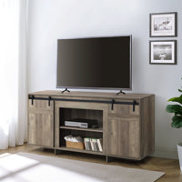 Chickanaw TV Stand with 2 Sliding Barn Doors by Gracie Oaks
