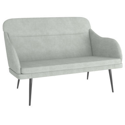 Loveseat Upholstered Couch Bench with Armrests for Dining Room Velvet by George Oliver
