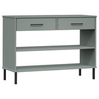 Console Cabinet Buffet Storage with Metal Legs Solid Wood Pine OSLO by Ebern Designs