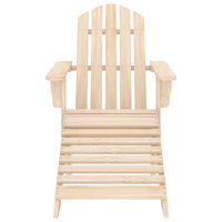 Wakarusa Adirondack Chair Patio Adirondack Chair with Ottoman Solid Wood Fir by Highland Dunes