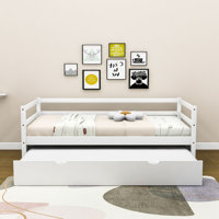 Masimba Twin Size Wooden Daybed with Trundle by Red Barrel Studio