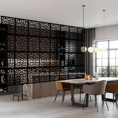 Klarina 16" W x 16" H 12 - Panel Hanging Room Divider by Ebern Designs
