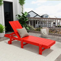 Constanza 77.6" Long Outdoor All-Weather Poly Reclining Single Chaise by Beachcrest Home