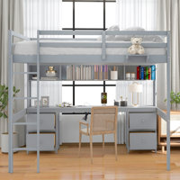Gursimran Full 4 Drawer Loft Bed with Built-in-Desk by Harriet Bee by Harriet Bee