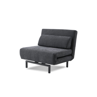 Iso Upholstered Swivel Chair-Bed by Mobital