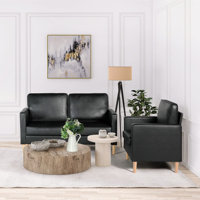 Milaina 2 Piece Faux Leather Living Room Set