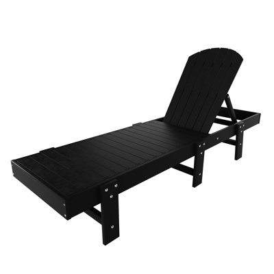 77.6" Long Outdoor All-Weather Poly Reclining Single Chaise by Latitude Run