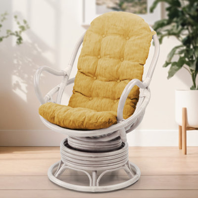 Melbourne Rattan Swivel Accent Chair by Bay Isle Home