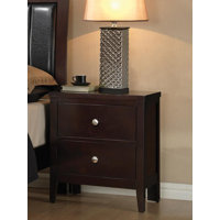 2 - Drawer Nightstand in Cappuccino Brown by Red Barrel Studio